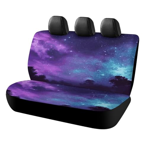 Funda de asiento de coche con cielo estrellado morado para proteger tu van 1