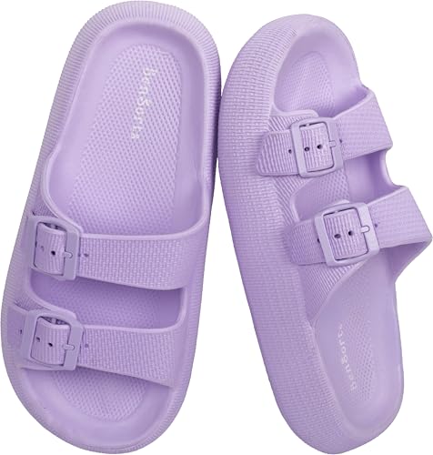 Image of BenSorts Pillow Sandals for Women Men Thick Sole Adjustable Buckles EVA