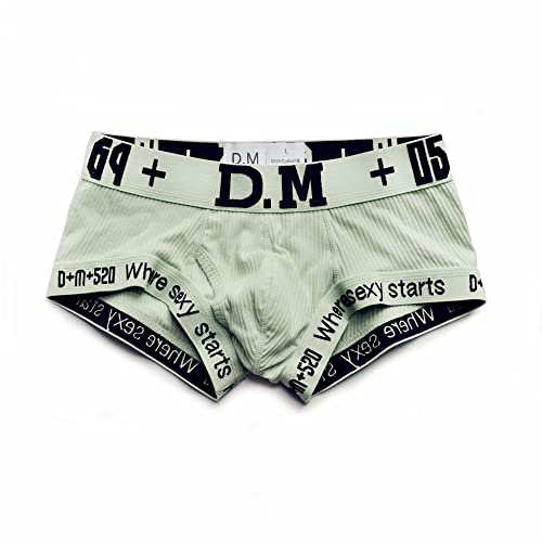D.M Men's Underwear Trunks Briefs Cotton Fashion Low Rise Comfortable Underpants