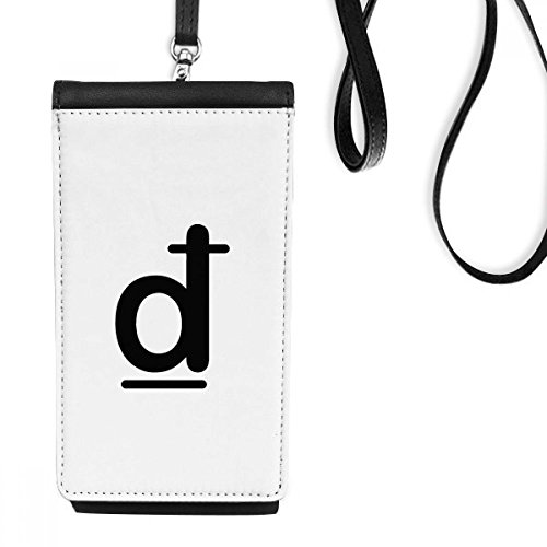 Cadeau porte-monnaie suspendu en cuir noir avec symbole dong unique