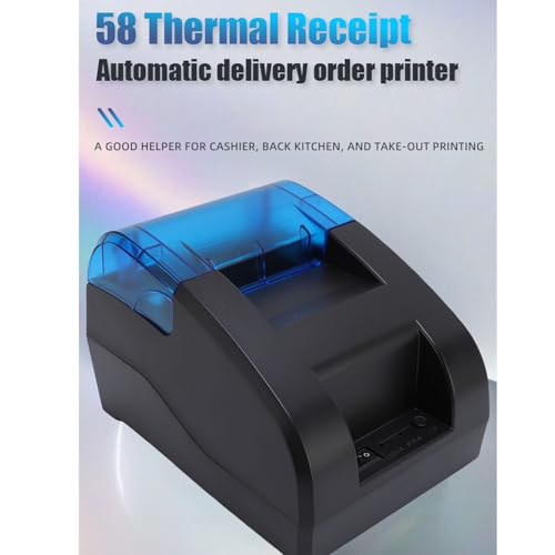 Image of Bewinner 58mm Thermal Receipt Printer with Bluetooth & USB, Compact POS Machine for Restaurants and Retail Supermarkets, ABS (US Plug)