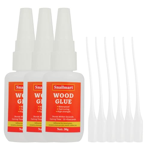 Wood Glue,30g Wood Adhesive(Pack of 3) Clear Carpenter Glue，CA Glue for