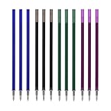 12x Radierbarer Ersatzminen, 3 Blau 3 Schwarz 3 Türkis 3 Violette Höhe 13 cm Stiftspitze 0,7mm...