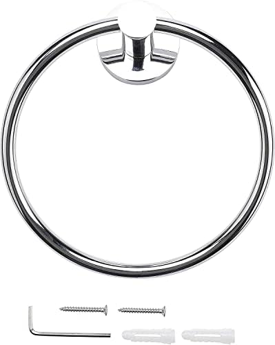 Yizhet Stainless Steel Bath Towel Holder Hand Towel Ring Hanging Towel Hanger Bathroom Accessories Contemporary Hotel Square Style Wall Mount (Classic)