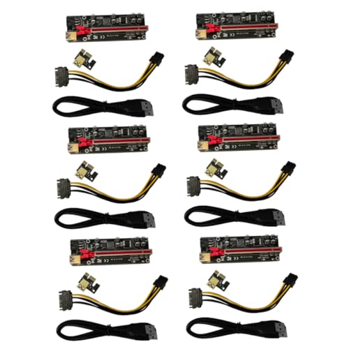 6 sets adaptador PCI-e GPU Riser para minería estable miniatura 4