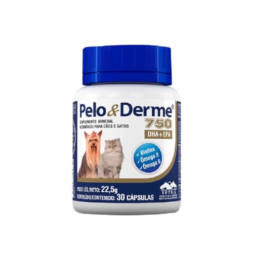 VETNIL Pelo E Derme 750Mg Dha + Epa 30 Cápsulas Vetnil