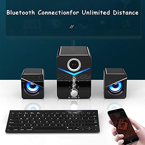 DHMKL Enceintes BibliothèQue Alimenté,Haut-Parleurs Bluetooth Filaires De Bureau Haut-Parleurs D’Ordinateur Cool LumièRe Ambiante Bleu Glacier SystèMe Audio De Bureau Son Surround 9D - Les Beatles, Paul McCartney, John Lennon, RIngo Starr, George Harrison DHMKL Enceintes BibliothèQue Alimenté,Haut-Parleurs Bluetooth Filaires De Bureau Haut-Parleurs D'Ordinateur Cool LumièRe Ambiante Bleu Glacier SystèMe Audio De Bureau Son Surround 9D – Image 4