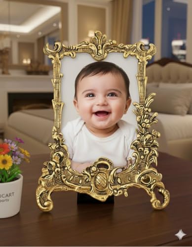 Image of LABHCART White Metal Photo Frame (22 x 1 x 16 cm, Silver, Wall Mount)
