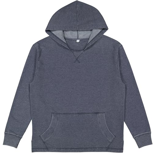 LAT Adult Unisex Vintage Wash Fleece Hoodie| Hooded Pullover Sweatshirt