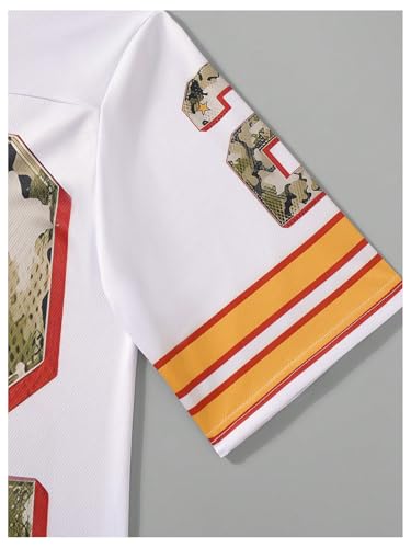 Floerns Men's Y2k Camo Jersey Shirts V Neck Baggy Graphic Streetwear Tshirts Summer Tops3