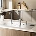 Stainless Steel Kitchen Sink with Pull-Out Faucet and Tool Holder, Large Double Bowl Design for Efficient Dishwashing and Organization