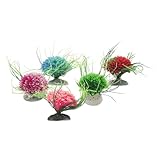 TOGEVAL 5 Piezas Plantas Artificiales para Acuario Simulación Realista de Algas Marinas Decorativas Césped para Tanque de Peces sin Mantenimiento Instalación Sencilla y Materiales Seguros