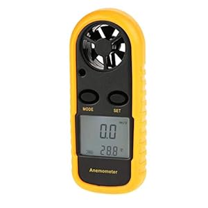Anemometer met LED-achtergrondverlichting, windsnelheidsmeter, digitaal -10 ℃ ~ 45 ℃ / 14 ℉ ~ 113 ℉ Windthermometer…