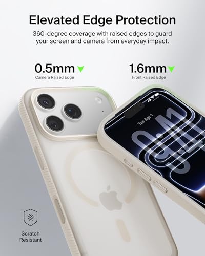 Image of Belkin iPhone 17 Pro Case | Magsafe, Slim, Anti-Yellowing, Anti-Scratch, 4M Drop Protection | 2 Years Warranty | Grip - Sand