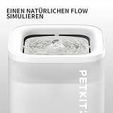 PETKIT CYBERTAIL Katzen Trinkbrunnen, Hundewasserspender, 1,85L Katzen Hunde Wasserbrunnen, Intelligentes LED-Licht, 25dB Extrem Leiser,Schnurgebundener Wasserspender, Schnurlose Wasserpumpe