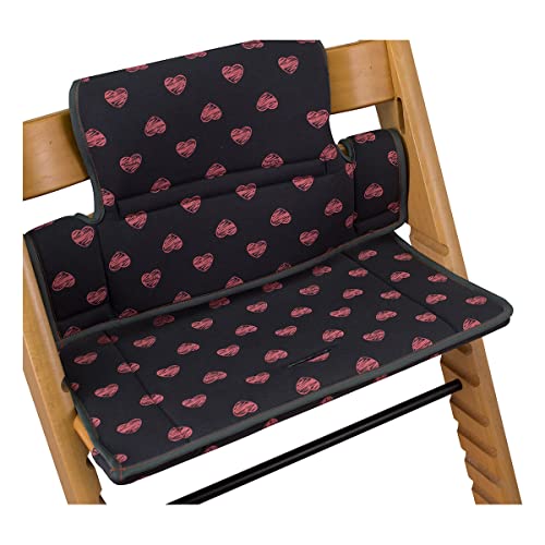 Image of JYOKO Kids Cushion Made Cotton 100% Compatible with Stokke Tripp Trapp high Chair (Fluor Heart)