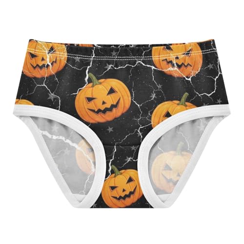 Toddler Girl Panties, Lantern Pumpkins Cotton Underwear for Girls, 2–8 Years