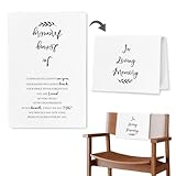 ChissNook In Loving Memory Wedding Sign, Memorial Reserved Signs Pew Cloths Seating Placeholder for Chairs, Wedding Decorations for Reception Celebrations Event (In Loving Memory, 1 Pc)