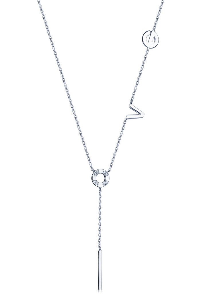 Collana Donna Infinite U In Argento 925 Con Zirconi – Ciondolo A Y, Elegante E Moderna