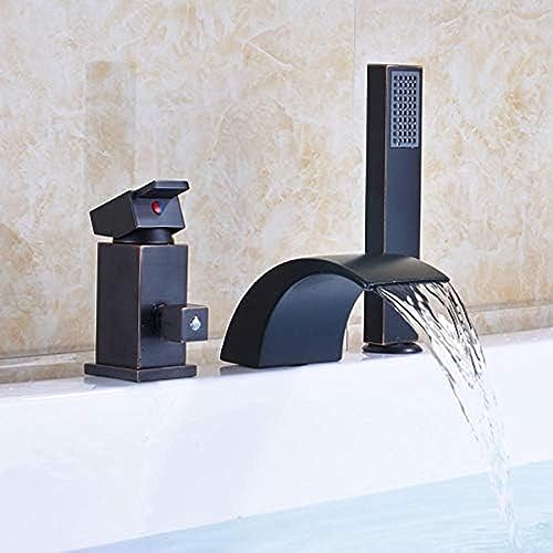 Robinet de baignoire et de douche mural avec bec cascade horizontal - 3
