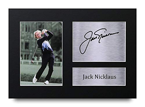 HWC Trading A4 Jack Nicklaus Cadeaux imprimés photo autographe signée pour les fans de golf - A4