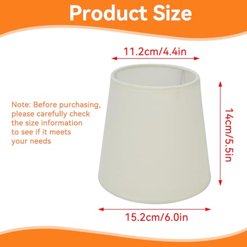 Lamp Shades Ceiling 2 Pack Small Lamp Shades for E14 Bedside Light Chandelier Barrel Pendant Tablelamp 4.4x6.0x5.5in - Image 4
