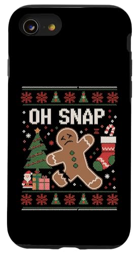 Gingerbread Man Cookie Baking Oh Snap �A�O���[�N���X�}�X�Z�[�^�[ �X�}�z�P�[�X iPhone SE (2020) / 7 / 8 �p