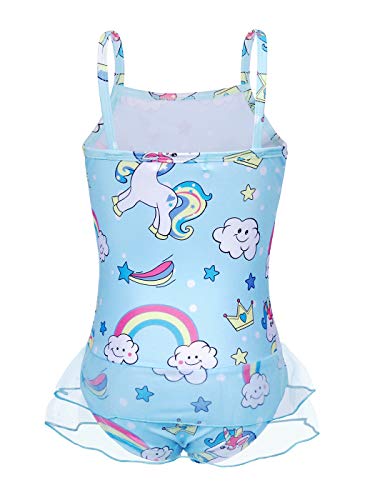 Kantenia Crianças Miúdas Unicórnio Um fato de Banho Arco-Íris Ternos de Banho Biquíni de Banho