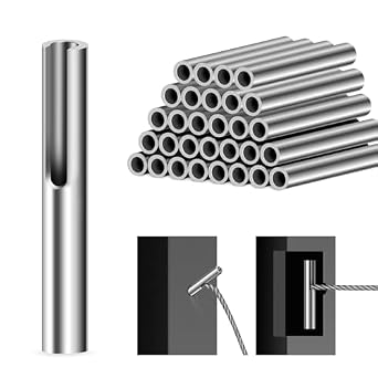 36" T-drilled Cable Railing Corner Post Bundle with 30 Pack 1/8" Invisible Toggle Anchor Angle