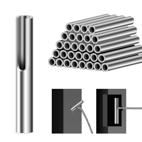 Image of 30Pack 1 /8 inch Invisible Cable Railing Kit Terminal Toggle Anchor Angle, T316 Stainless Steel Adjustable Cable Railing Hardware Invisible Tensioner for Metal Railing Corner Post and Wall Post