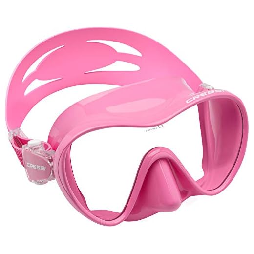Cressi F1 Mask - Rahmenlose Maske zum Tauchen und Schnorcheln, Blau, Klein