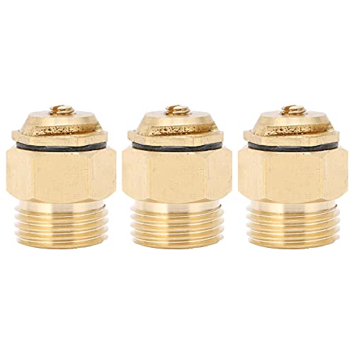 Boquilla de aspersor de refracción 3 piezas G1/2, cabezal micro aspersor de cobre ajustable Accesorios de riego de jardín para equipos de riego agrícola