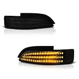 [Sequential Turn Signal] VIPMOTOZ Smoke Lens Full LED Amber Side Marker Light Lamp Assembly Replacement Pair For Toyota Corolla Avalon Prius C Scion iM Mirror