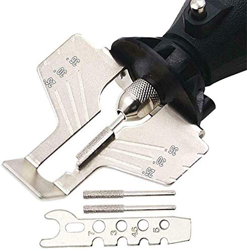 Lalaoo Chain Saw Sharpening Kit, Grinding Tool Power Drill Hand Sharpener Fast-Sharpening Stone Grinder Tool for Garden Accessory