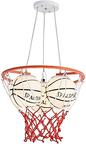 Lustre basket-ball LED avec garçon dessin animé et lampe suspendue de plafond - 2