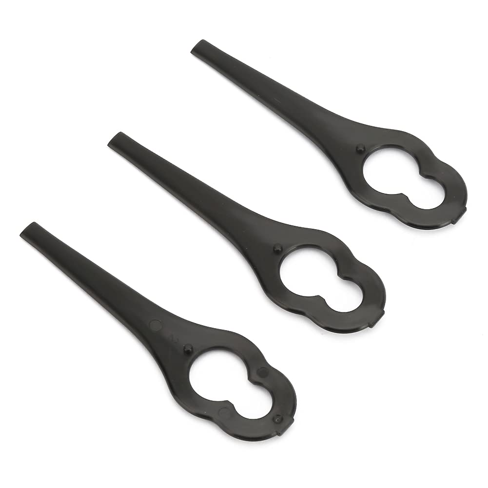 Huairdum 50pcs Plastic Trimmer Blades, Grass Cutter Replacement for ALM 28 30 ART 23, with Clean Cutting Edges and Anti Rust Design (Black)