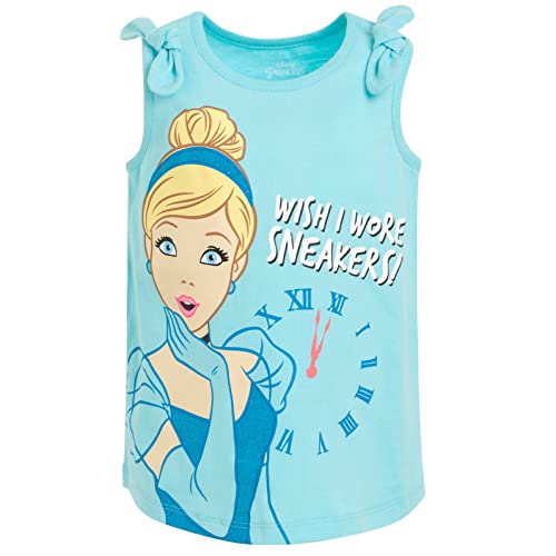Disney Princess Cinderella Belle Moana Ariel Rapunzel Jasmine Baby Girls 3 Pack Tank Tops Infant to Little Kid3