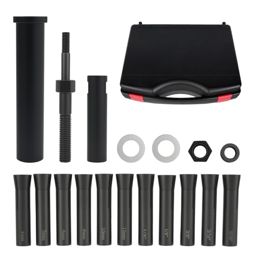 Dexepe 18pcs 95400 in-Line Dowel Pin Puller Master Set Includes Both SAE and Metric Collets Dowel Pin Puller Tool Avoid Hand Injuries and Save time