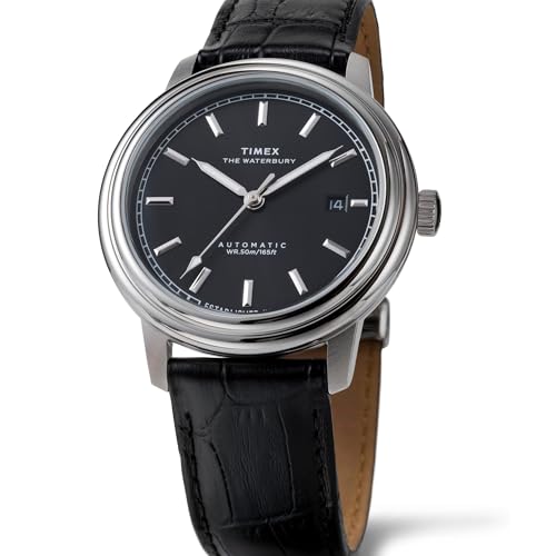 Image of TIMEX Waterbury Metropolitan Mechanical Automatic Watch for Men with Round Dial & Water Resistant Man's Wrist Watches