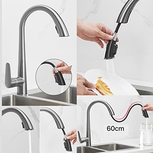 Robinet de cuisine à un trou avec mitigeur eau chaude et froide - 4