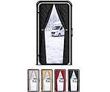 Thermal Insulated RV Door Cover – Magnetic Closure for Draft-Free Winter Living – RV Door Insulation Blanket for Inside Camper – Keeps Heat in & Cold Out (Black)