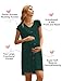 Ekouaer Labor and Delivery Gown for Hospital Nursing Nightgown Maternity Sleepwear With Pockets Postpartum Gowns with Button Lake Green XL