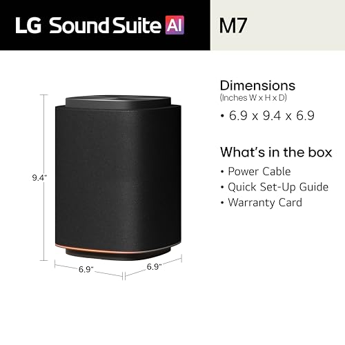 Image of LG M7 Sound Suite Wireless Speaker with Dolby Atmos FlexConnect- Bluetooth and Wi-Fi, Google Cast & AirPlay - 3 Drivers + 4 inch Woofer - Connect to TVs & H7 Soundbar - (New 2026 Model)