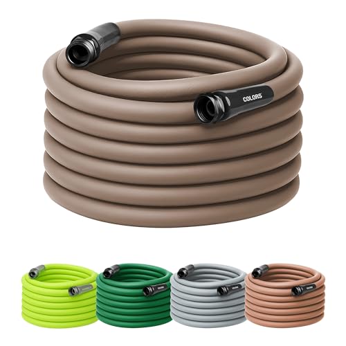 Image of Flexzilla Colors Garden Hose 5 /8 in. x 75 ft., Lightweight All-Weather Water Hose, Durable and Flexible, Leak-Free Connections, Brown Mulch