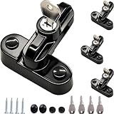 4 Pezzi Chiusura di Sicurezza per Finestra e Porta, Alluminio Limitatore Apertura Finestra, Serrature di Sicurezza per Porta e Finestra, Blocca Porta e Finestra per Porta Finestra Protezione Nero