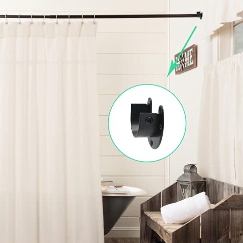 Suiwotin Closet Rod End Supports - 1-1/3 Inch U-Shaped Brackets With Screws, 4 Pack (White) - View #4