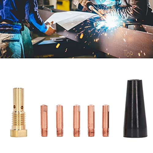 Image of FTVOGUE 7PCS Gasless Welding Soldering Kit Copper Tip Diffuser Nozzles Welding And Cutting Accessories