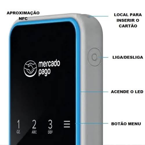 Maquininha de Cartão Point Air 4G Wi-fi Nfc Chip Vivo com design moderno e fácil de usar