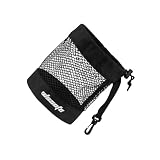 hindraem Kordelzugverschluss dient gleichzeitig als praktischer Griff. Golfballtasche. Praktischer Halter aus robustem Nylon, der die Bälle unterwegs sicher, Schwarzes Medium