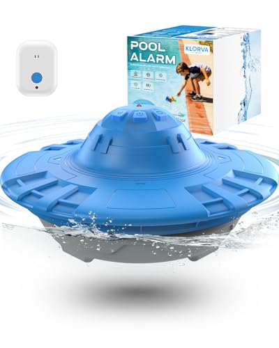 Pool Alarm for Inground & Above Ground Pools, Floating Pool Safety Alarm for Kids & Pets, No App, No WiFi Needed, 85dB+ Loud Alert at 10 ft, Adjustable Sensitivity, Covers 20x40ft (BU&GR)